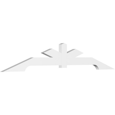 Ekena Millwork Vanguard Architectural Grade PVC Gable Bracket, 84"W x 14"H x 2"D x 4"F, 4/12 Pitch GBP084X14X0204VAN00